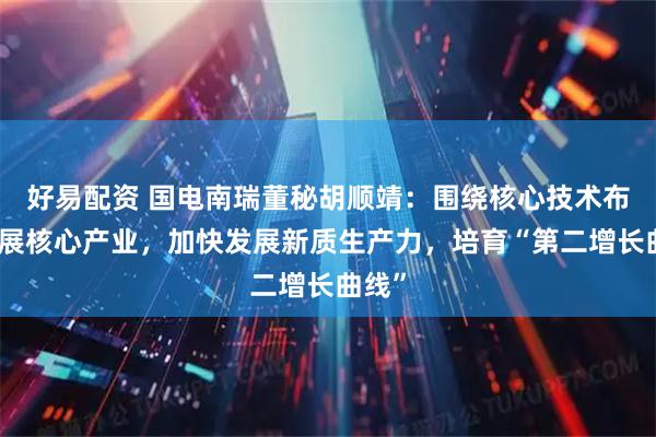 好易配资 国电南瑞董秘胡顺靖：围绕核心技术布局发展核心产业，加快发展新质生产力，培育“第二增长曲线”